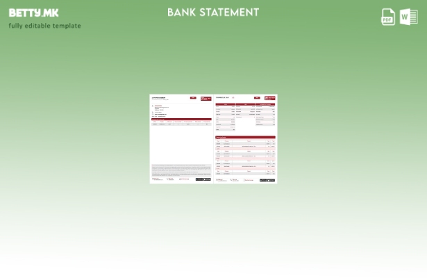 Модерен стил на Индија IDFC First bank Limited шаблон за страници за Word извод 